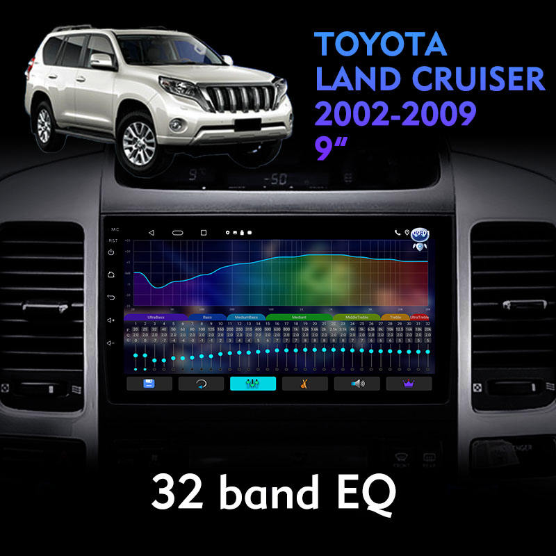 9 Inch Multimedia System Car Android 10.0 Dvd Player Touch Screen for TOYOTA LAND CRUISER 2002 2009 DSP GPS Naxigation Car Audio