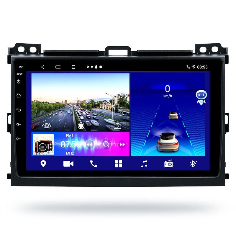1 Din Car Radio Android Frame Car Radio Android Multimedia Player For TOYOTA LAND CRUISER 2002 2009 9
