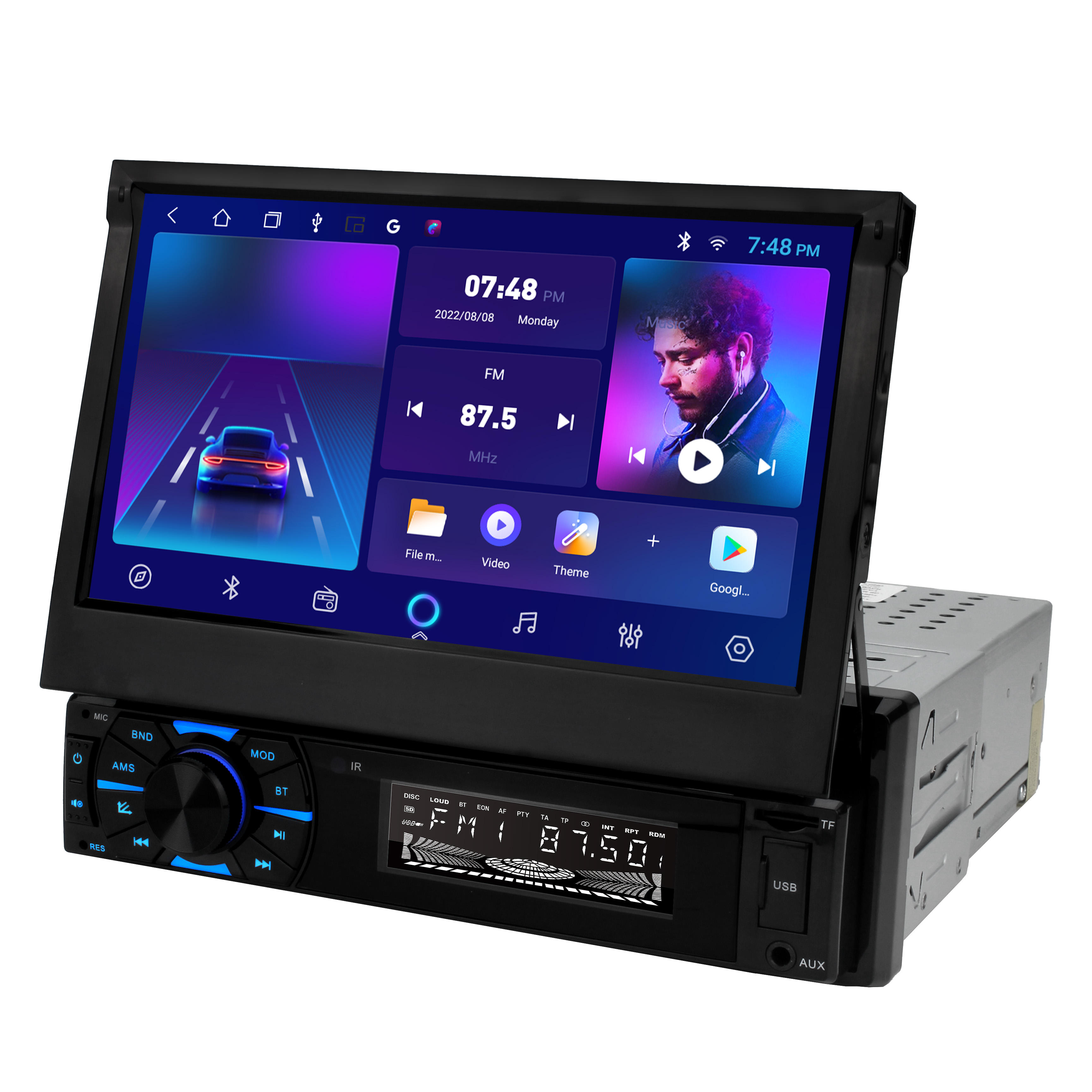 7" 1+32/2+32 Android 11 Car Stereo Double Din Touch Screen 2 Din Car Radio Video Autoradio Gps Wifi Bt Fm multimedia player