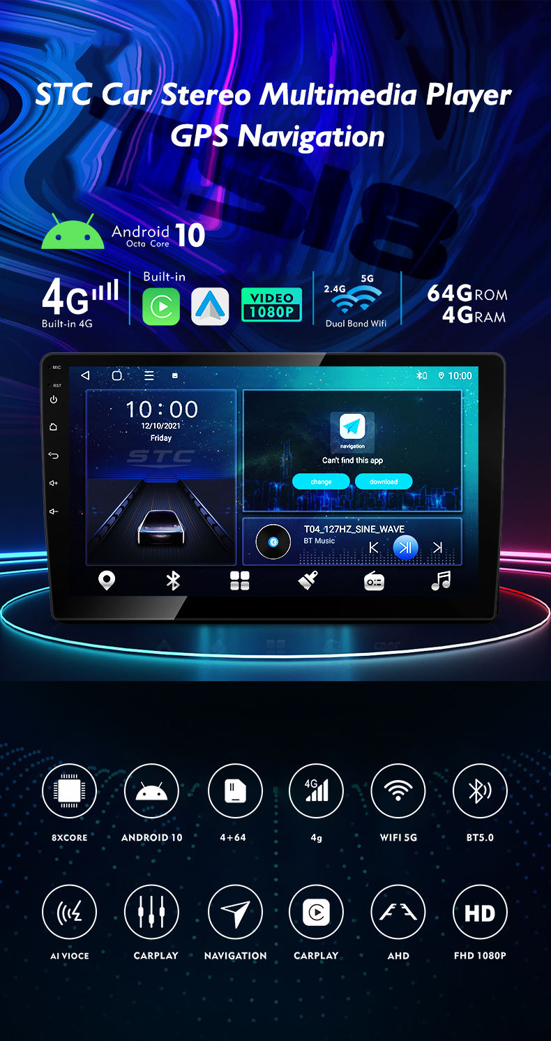 4G LTE 6+128G High End Car Audio Audio Activation Upgrade Car Speaker