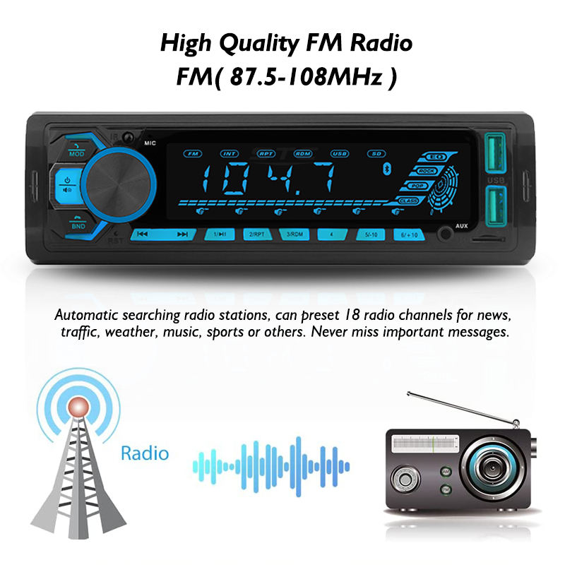 High Quality Car Fm Player Car Radio Generation CD Van12v Card Machine Car BT Video Large Screen MP3