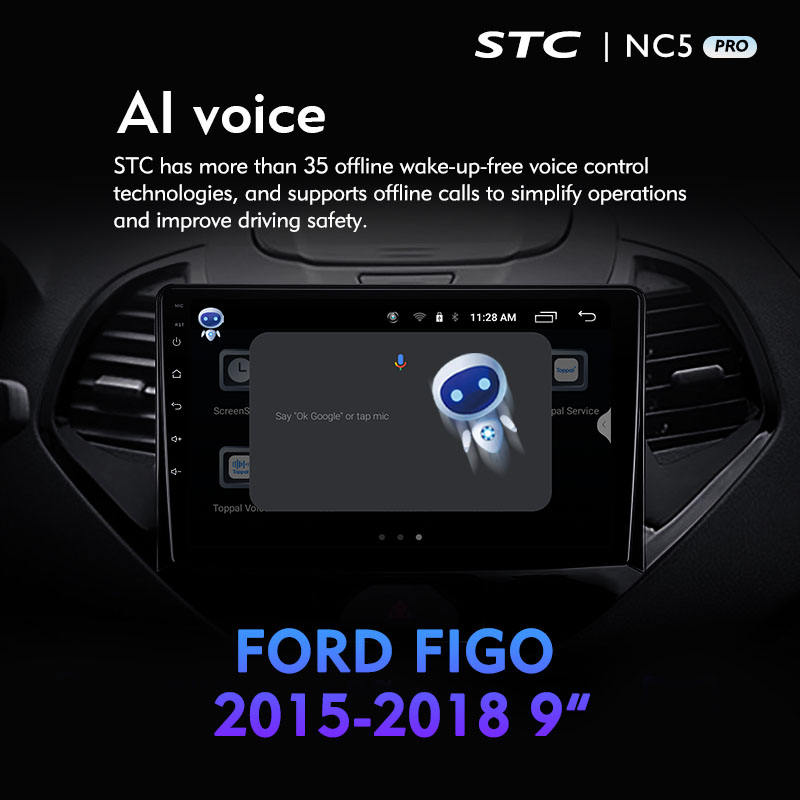 Car Dvd Player Android Radio Smart Car Multimedia System Android Player Navigations Touch Screen for Ford Figo 2015-2018