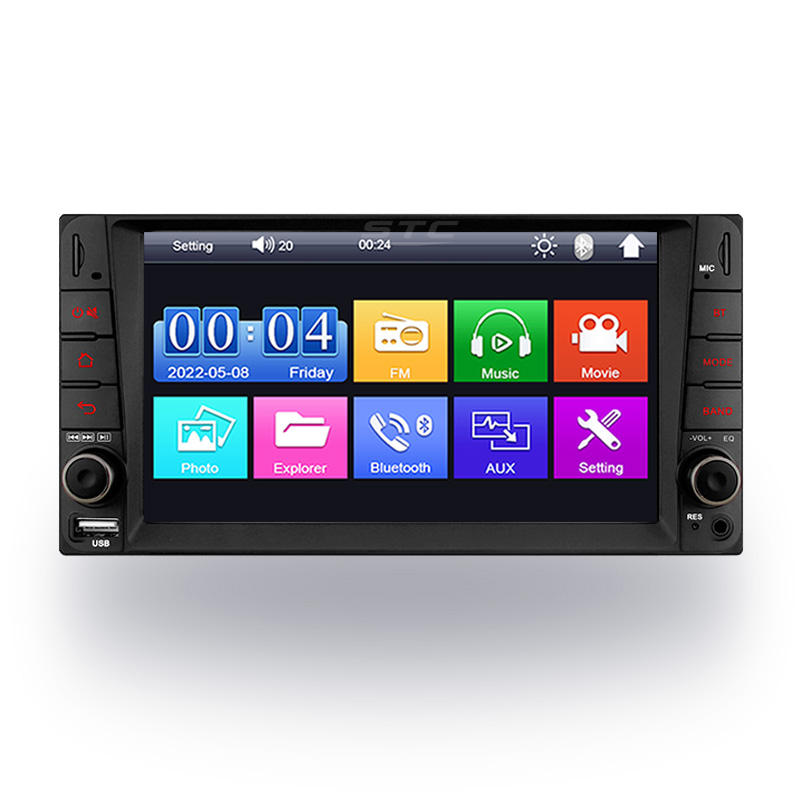 Suitable for Toyota Auto Radio 2 Din 7 Inch Touch Screen Stereo Multimedia Player Mirror Link/FM/TF Car Mp5 Player with Carplay