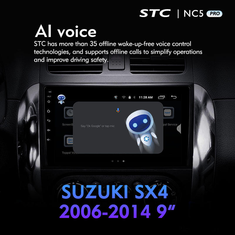 Hot Sell 9 Inch with Buttons Built in Wifi Android 10 Double Din with Mirror Link for SUZUKI SX4 2006 To 2014 Car Navigation
